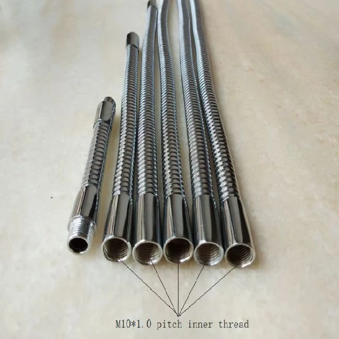 M10 fleksibilna kovinska cev 300mm krom gooseneck nosilec